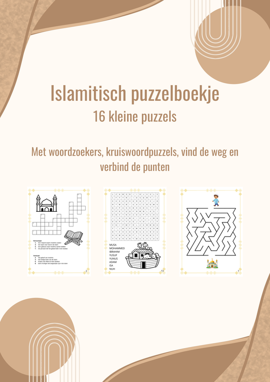 Islamitisch puzzelboekje - 16 kleine puzzels (PDF)