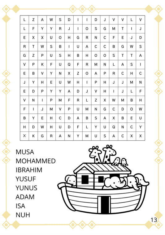 Islamitisch puzzelboekje - 16 kleine puzzels (PDF)