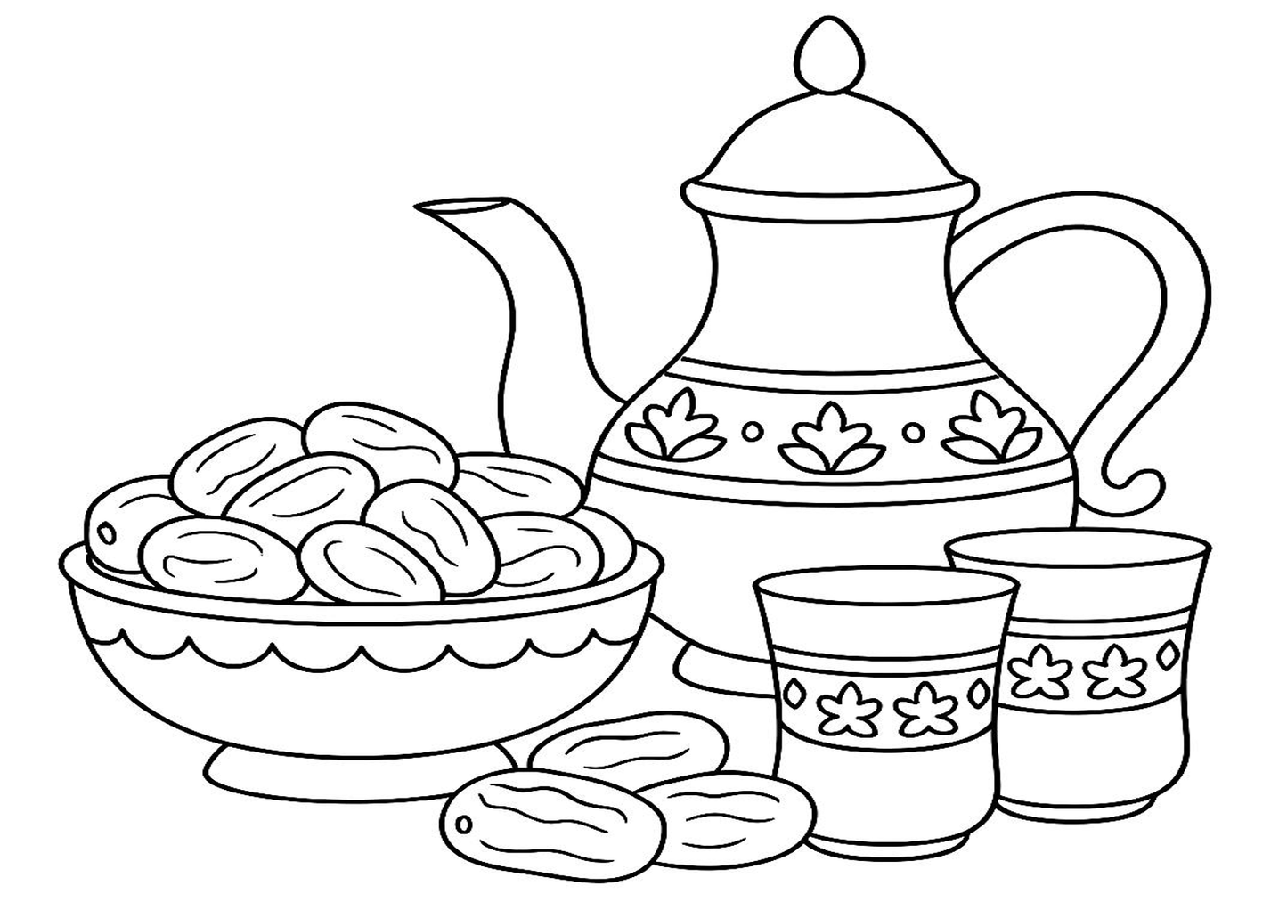 40 Islamitische Kleurplaten – Ramadan | Moskee | Gebed | Dieren | Printable bundel